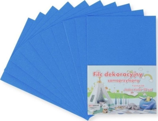 Interdruk filt A4 selvklæbende blå 20x30 cm 10 stk