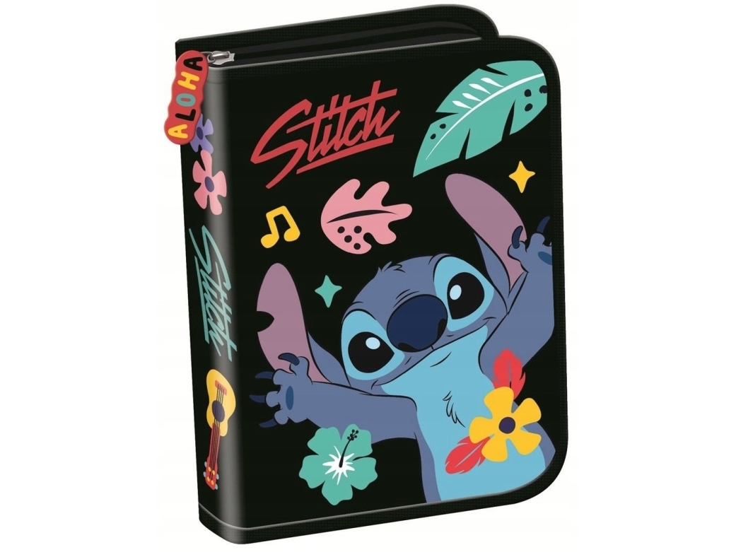 Two flap pencil case without accessories Stitch black