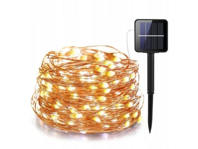 VOLTENO SOLAR WIRE LAMP 100 LED / girlang | Belysning - Utomhusbelysning - Solcellslampor | GameStuff