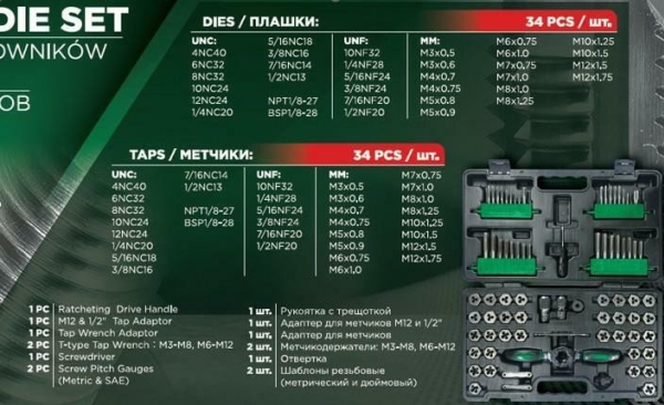 Rockforce Wmc Rockforce Tapping Tappers+Tools Kpl. 76Pc M3-M12