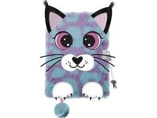 3D Padlock Diary Hairy A5 96K My Little Friend Lynx |