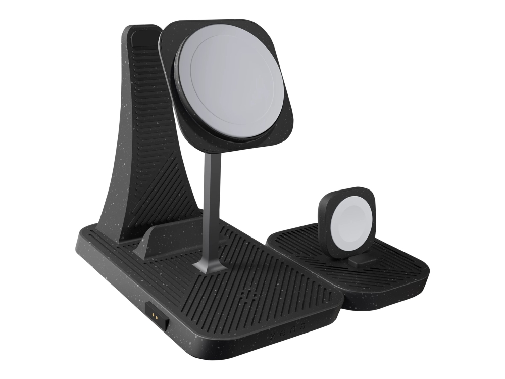 ZENS 4-in-1 - Trådlöst laddställ - Modulär, med iPad-laddningsställ + växelströmsadapter - 30 Watt - på kabel: USB-C - svart - för Apple AirPods with MagSafe Charging Case AirPods Pro iPhone 12, 13, 14 | Tele & GPS - Mobil tillbehör - Övriga tillbehör | GameStuff