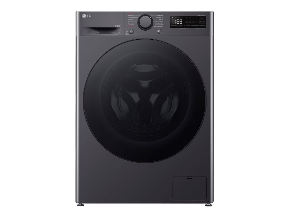 LG V5WD95SLIMB - Tvättmaskin/torktumlare - bredd: 60 cm - djup: 47 cm - höjd: 85 cm - frontmatad - 9 kg - 1200 rpm - medel svart | Vitvaror - Tvätt & torkning - Tvätt-/torkningsmaskiner | GameStuff