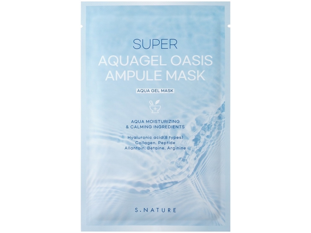 S.Nature Super Aquagel Oasis Ampulle Maske Feuchtigkeitsspendende Blatt Maske 30Ml