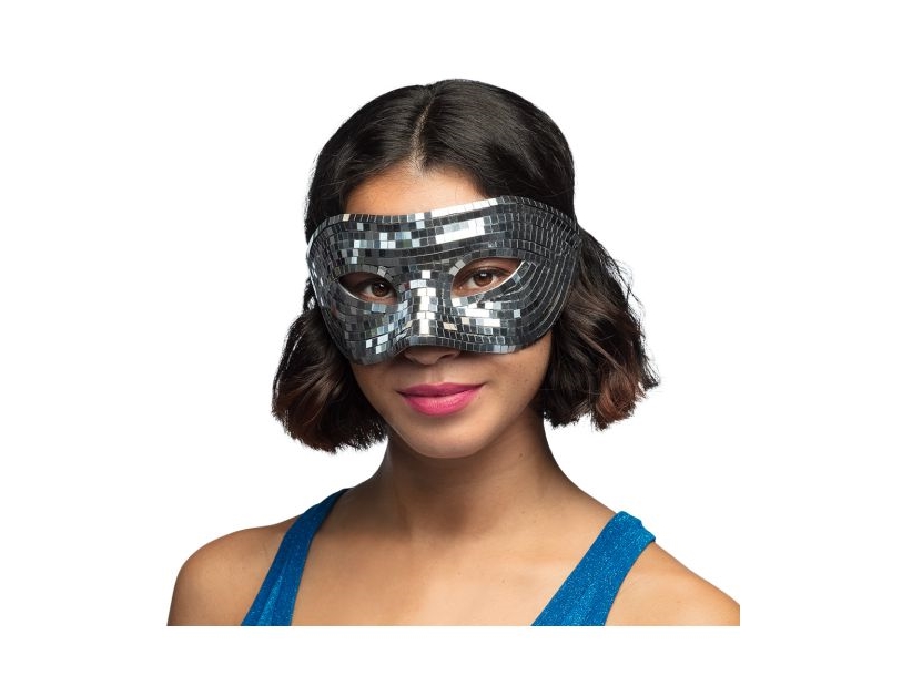 Disco-Augenmaske, Silber