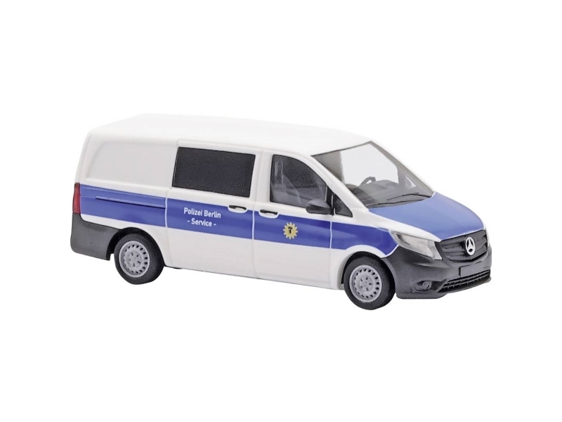 Busch 51158 H0 Einsatzfahrzeug Modell Mercedes Benz Vito, Polizei Berlin Service