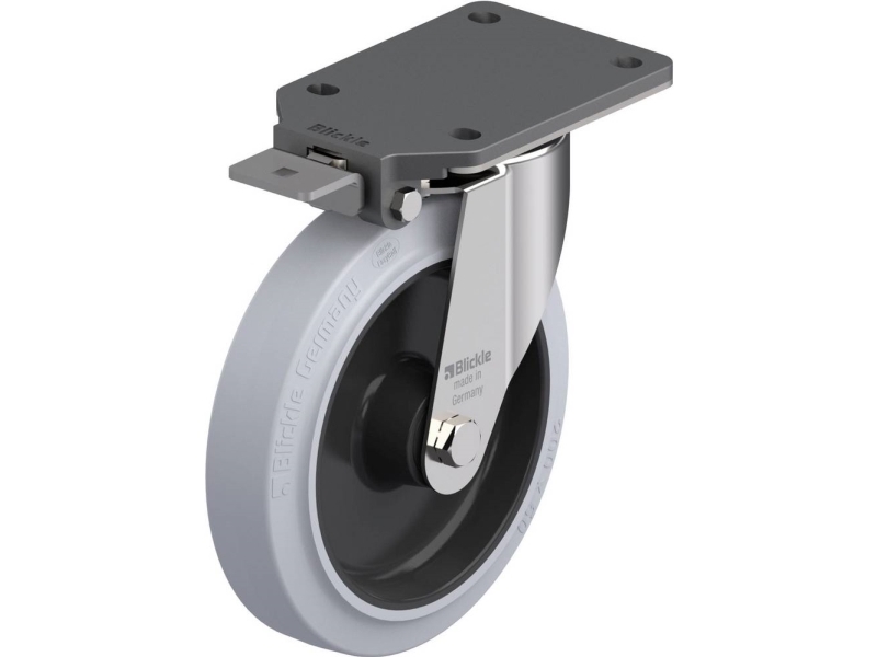 Blickle 671149 LEX-POEV 200XR-IS-SG styrhjul i rostfritt stål (fast), hjuldiameter: 200 mm, bärförmåga max: 300 kg, 1 st | Verktyg & Verkstad - Infästning - Övriga Infästning | GameStuff