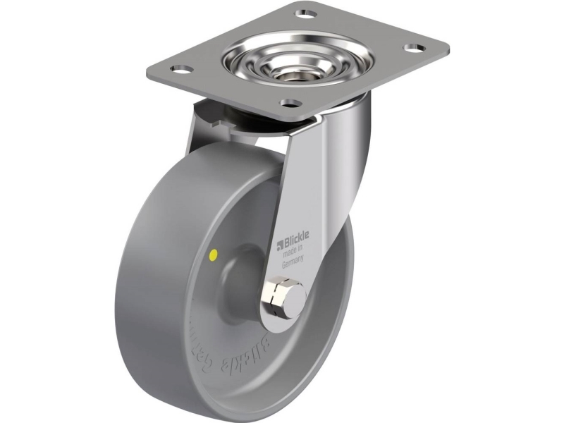 Blickle 945709 LEX-PO 150G-ELS styrhjul i rostfritt stål, hjuldiameter 150 mm, bärförmåga (max) 300 kg, 1 st | Verktyg & Verkstad - Infästning - Övriga Infästning | GameStuff