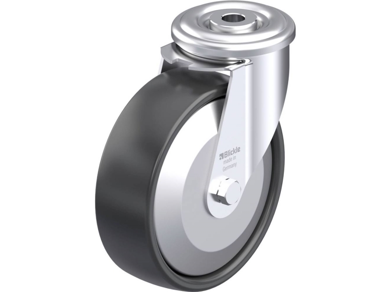 Blickle 627422 LER-PP 125G-FA styrhjul i stål, hjuldiameter 125 mm, bärförmåga (max.) 150 kg, 1 st | Verktyg & Verkstad - Infästning - Övriga Infästning | GameStuff