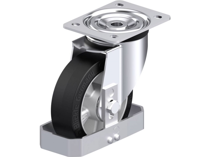 Blickle 907530 L-ALEV 150K-FS styrhjul i stål, hjuldiameter 150 mm, bärförmåga max 400 kg, 1 st | Utomhus - Fiskeredskap - Fiskerullar | GameStuff