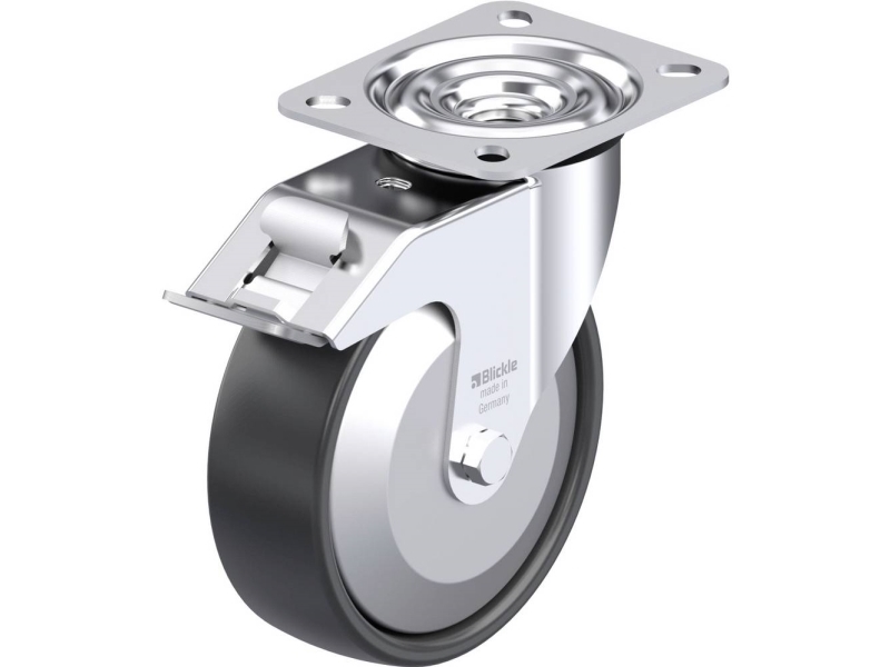 Blickle 732768 LE-PP 125G-FI-FA styrhjul i stål, hjuldiameter: 125 mm, bärförmåga (max): 150 kg, 1 st | Verktyg & Verkstad - Infästning - Övriga Infästning | GameStuff