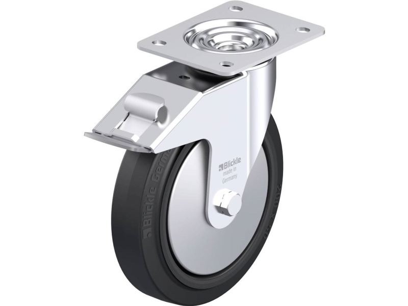 Blickle 749654 LE-POEV 200R-FI-FA styrhjul i stål, hjuldiameter 200 mm, bärförmåga max 300 kg, 1 st | Verktyg & Verkstad - Infästning - Övriga Infästning | GameStuff