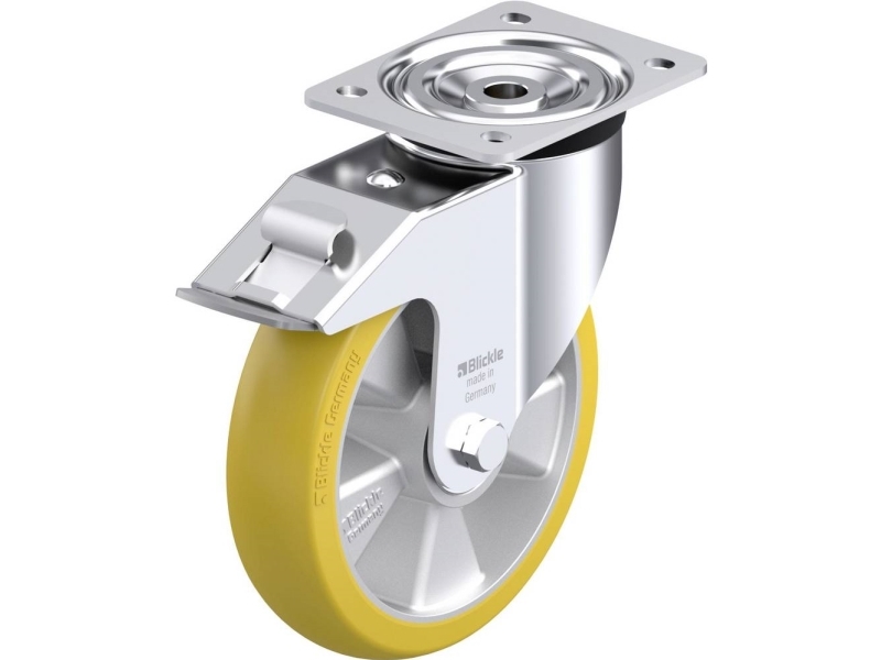 Blickle 886087 L-ALTH 200K-FI-CO Teräksinen kääntöpyörä Pyörän halkaisija: 200 mm Kantavuus (max.): 400 kg 1 kpl
