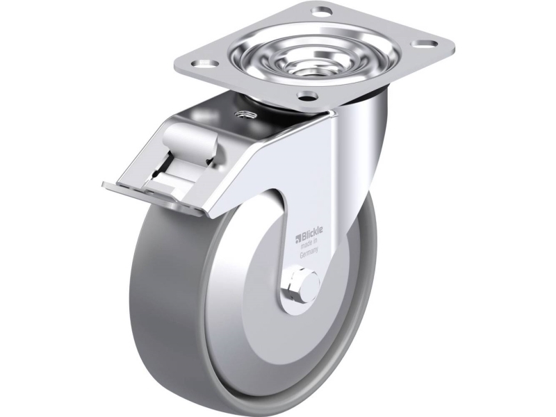 Blickle 946630 LE-PO 125G-FI-ELS-FA styrhjul i stål, hjuldiameter 125 mm, bärförmåga (max) 150 kg, 1 st | Verktyg & Verkstad - Infästning - Övriga Infästning | GameStuff