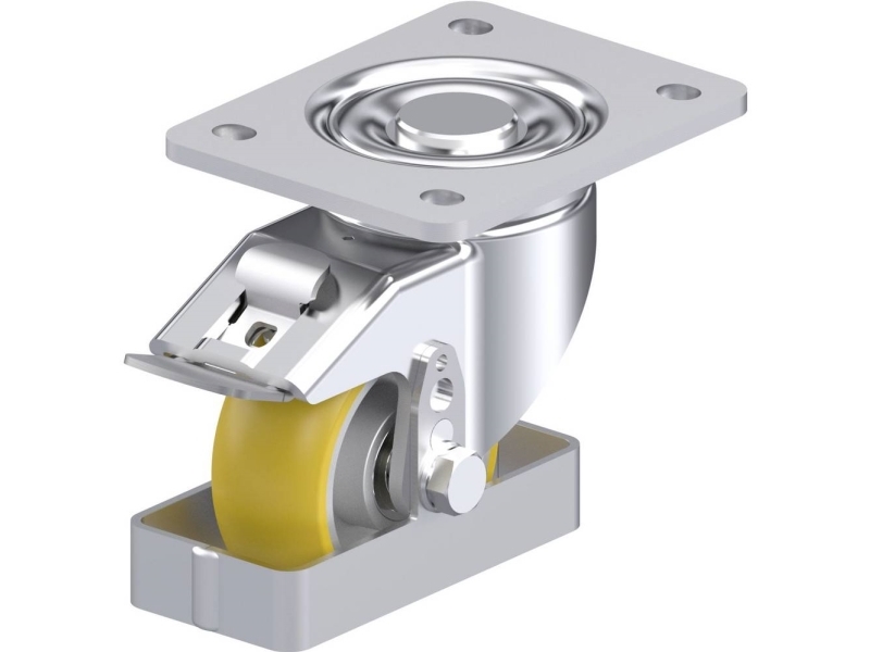 Blickle 939396 LH-ALTH 101K-3-FI-CO-FS Teräksinen kääntöpyörä Pyörän halkaisija: 100 mm Kantavuus (max.): 420 kg 1 kpl