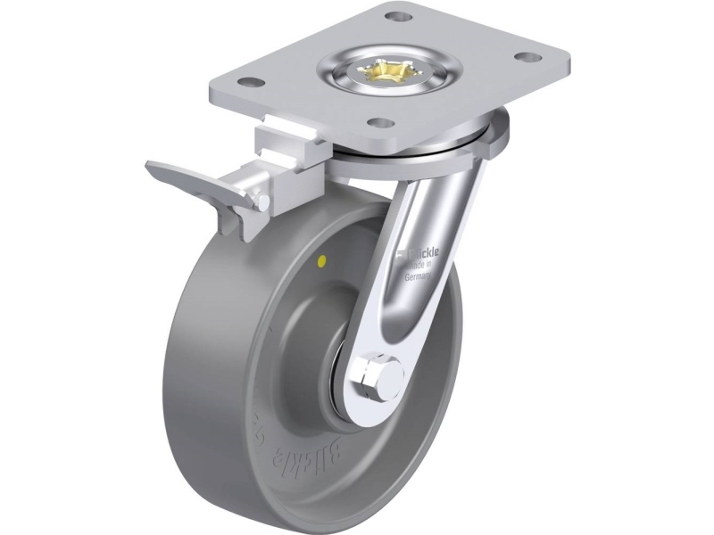 Blickle 937035 Lo-Po 160K-Els-Ri4 Lenkrolle Für Schwere Last, Raddurchmesser 160 Mm, Tragfähigkeit (Max.) 450 Kg, 1 Stk
