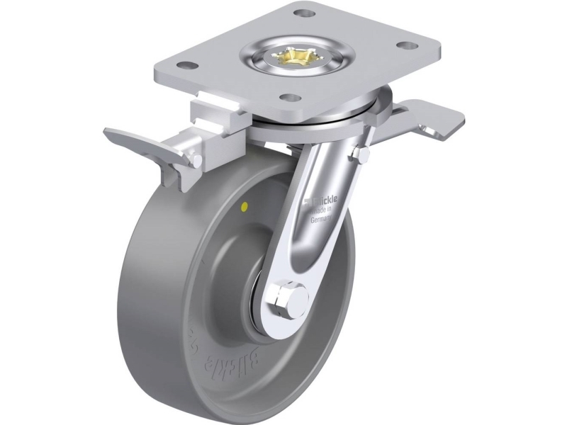 Blickle 937037 Lo-Po 160K-St-Els-Ri4 Lenkrolle Für Schwere Last, Raddurchmesser 160 Mm, Tragfähigkeit (Max.) 450 Kg, 1 Stk