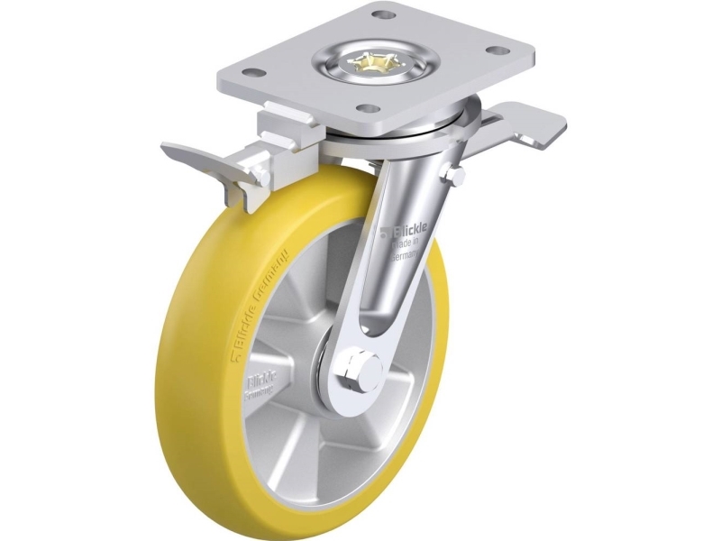 Blickle 880574 Lo-Alth 200K-St-Co-Ri4 Lenkrolle Für Schwere Last, 200 Mm, Max. 800 Kg