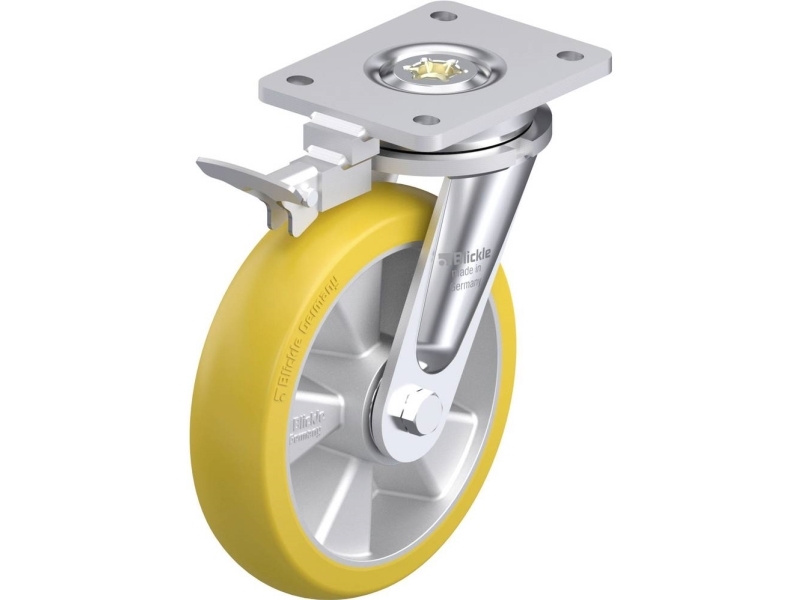 Blickle 890661 Lo-Alth 200K-Co-Ri4 Lenkrolle Für Schwere Last, Raddurchmesser 200 Mm, Tragfähigkeit (Max.) 800 Kg, 1 Stk