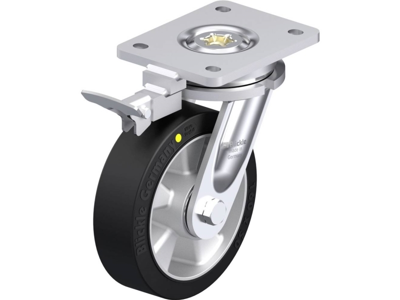 Blickle 940943 Lo-Alev 160K-El-Ri4 Lenkrad Für Schwere Lasten, Raddurchmesser: 160 Mm, Tragfähigkeit (Max.): 400 Kg – 1 Stk