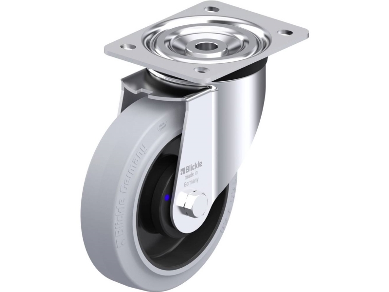 Blickle 299115 L-POEV 160XKA-SG styrrulle i stål, hjuldiameter 160 mm, bärförmåga (max.) 400 kg | Verktyg & Verkstad - Infästning - Övriga Infästning | GameStuff