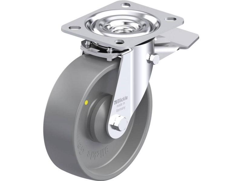 Blickle 936911 L-PO 125KA-ST-ELS styrhjul i stål, hjuldiameter 125 mm, bärförmåga max 250 kg, 1 st | Verktyg & Verkstad - Infästning - Övriga Infästning | GameStuff