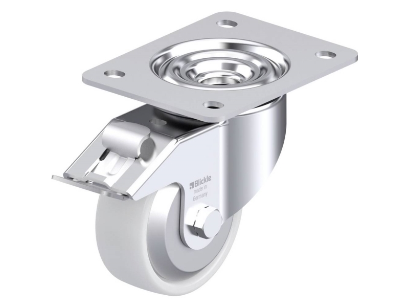 Blickle 750237 LK-PO 100KA-3-FI-FA Teräksinen kääntöpyörä Pyörän halkaisija: 100 mm Kantavuus (max.): 280 kg 1 kpl