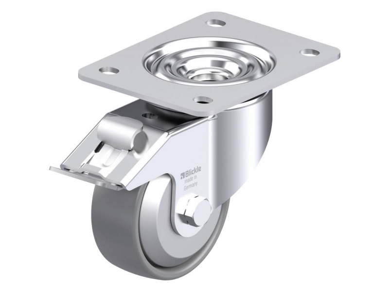 Blickle 946782 LK-PO 100G-3-FI-ELS-FA styrrulle i stål, hjuldiameter 100 mm, bärförmåga (max) 280 kg, 1 st | Utomhus - Fiskeredskap - Fiskerullar | GameStuff