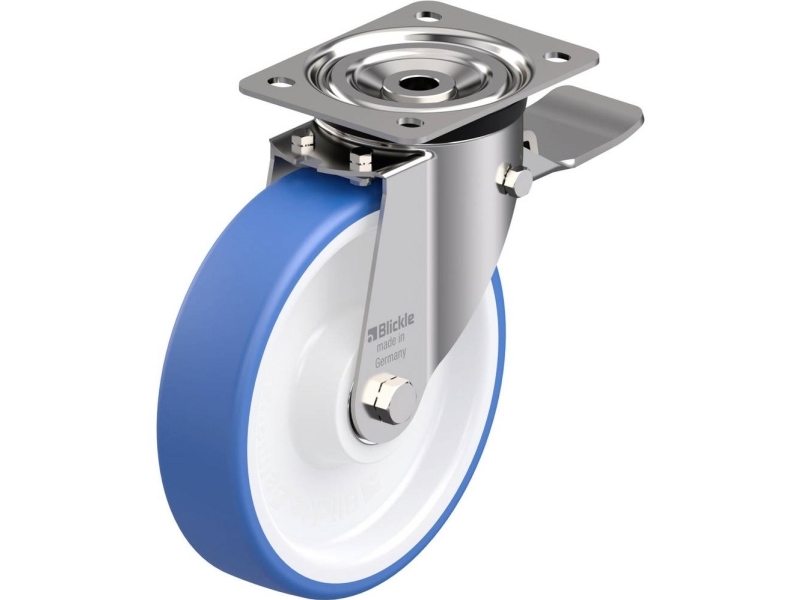 Blickle 937283 LX-POTHS 200XK-ST styrhjul i rostfritt stål (hjuldiameter: 200 mm, bärförmåga max.: 400 kg) 1 st | Verktyg & Verkstad - Infästning - Övriga Infästning | GameStuff