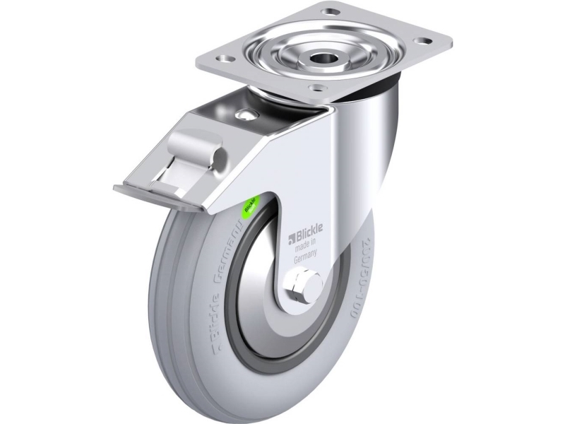 Blickle 849952 L-Vwpp 200G-Fi-Sg-Fa Lenkrolle Stahl, Raddurchmesser 200 Mm, Tragfähigkeit (Max.) 100 Kg, 1 Stk