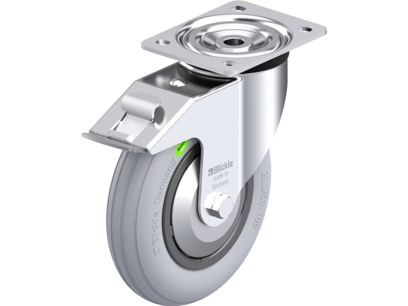 Blickle 849957 L-VWPP 200R-FI-SG-FA svängbart styrhjul i stål, hjuldiameter 200 mm, bärförmåga max 100 kg, 1 st | Verktyg & Verkstad - Infästning - Övriga Infästning | GameStuff