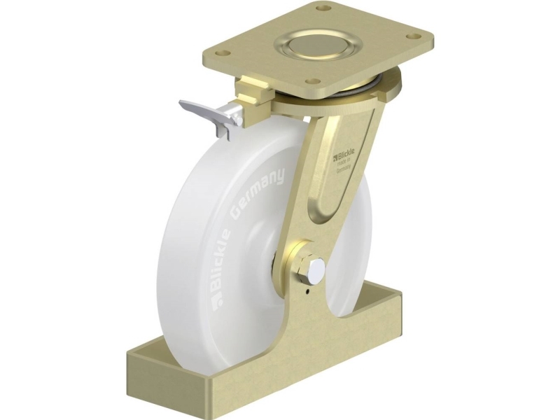 Blickle 747042 Ls-Spo 251K-Ri4-Fs Lenkrolle Für Schwere Last, Raddurchmesser: 250 Mm, Tragfähigkeit (Max.): 1500 Kg, 1 Stk