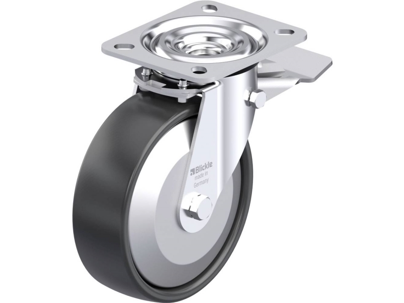 Blickle 78006 L-PP 125R-ST-FA styrhjul i stål, hjuldiameter 125 mm, bärförmåga (max) 200 kg, 1 st | Verktyg & Verkstad - Infästning - Övriga Infästning | GameStuff