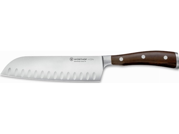 Wsthof Ikon Nóż Santoku 17cm Grenadilla Non-Stick, tarttumaton