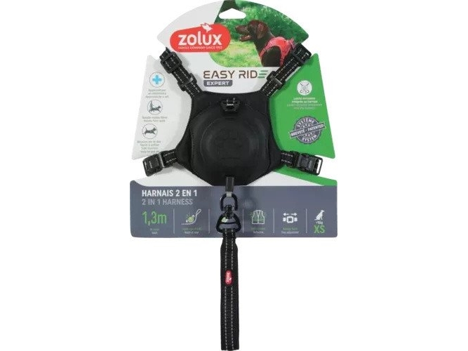 Zolux Hundegeschirr Mit Automatischer Leine Easyride Xs Schwarz