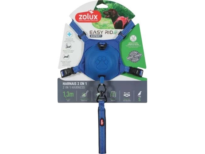 Zolux Hundegeschirr Mit Automatischer Leine Easyride S Blau