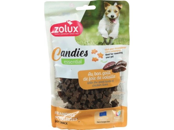 Dingo ZOLUX bløde træningsgodter til hund CANDIES stjerner med leverpostej 150 g
