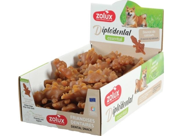 ZOLUX Hammasherkku koirille DIPLODENTAL M kalsiumilla 8cm 56kpl 56kpl
