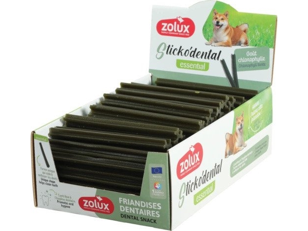 Zolux Dental Leckerli Für Hunde Stickodental M Chlorophyll 12Cm 80St