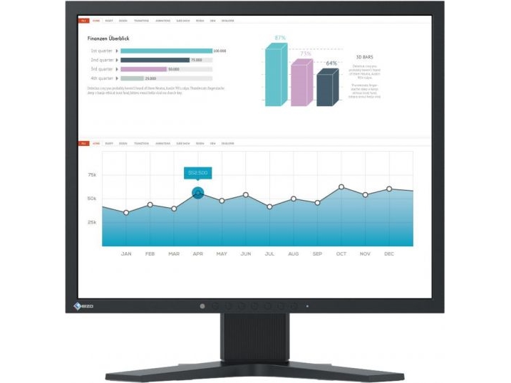 Eizo Flexscan S1934h-Bk, 48,3 Cm (19"), 1280 X 1024 Pixel, Sxga, Led, 14 Ms, Sort
