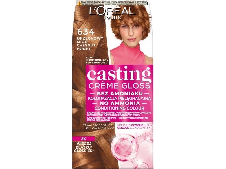 L"'Oreal Paris Casting creme gloss hiusväri 634 pähkinä hunajainen