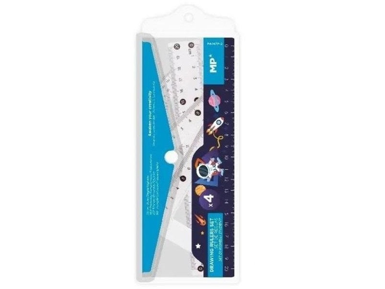 Geometrisæt Cosmos 4 dele i etui EDUKAMP