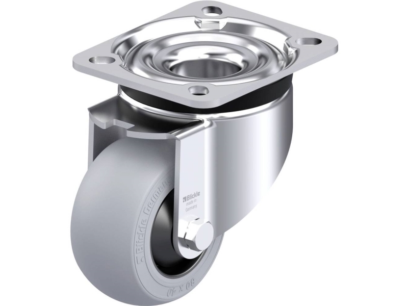 Blickle styrhjul i stål 946457 LK-POES 80KF-SG, hjuldiameter 80 mm, bärförmåga (max) 110 kg | Verktyg & Verkstad - Infästning - Övriga Infästning | GameStuff