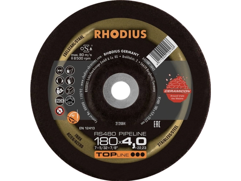 Rhodius 212084 Rs480 Pipeline Schruppscheibe 10 Stk