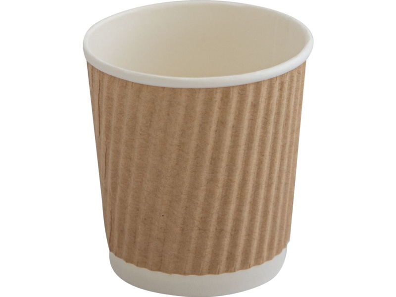 Kaffebæger, ABENA Gastro, 6,4cm, Ø6,2cm, 10 cl, brun, pap/PE, 4 oz - (40 stk.)