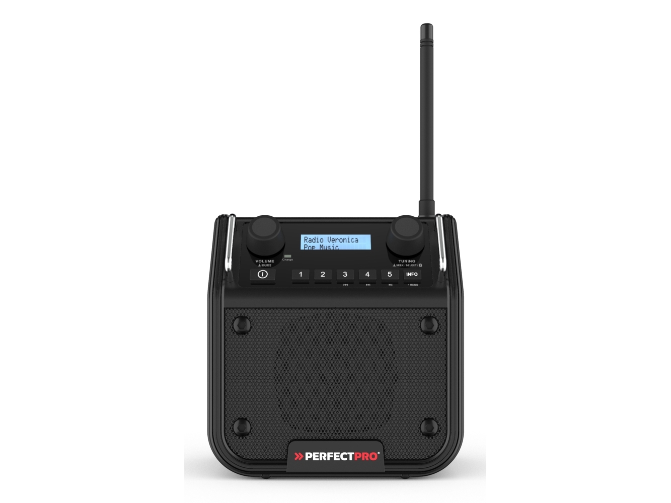 PerfectPro DABPRO 18V byggarbetsplatsradio (DPR2-18V) | TV, Ljud & Bild - Stereo - Radio (DAB och FM) | GameStuff