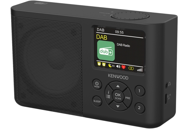 Kenwood Cr-M33dab Tragbares Dab+ Radio, Bluetooth, Integrierter Akku Schwarz