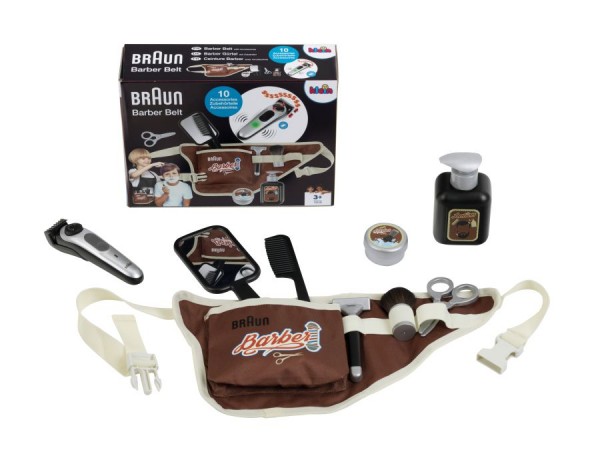Klein Friseurgürtel-Set Braun Mit Zubehör Mini-Salon Für Kleine Friseure 10 Zubehör
