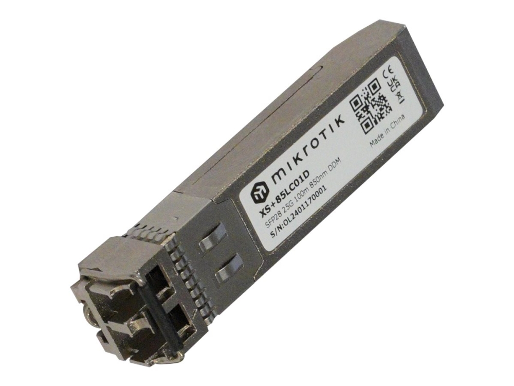 MikroTik - SFP28 sändar-/mottagarmodul - 10GbE, 25GbE - LC/UPC-multiläge - upp till 100 m - 850 nm | Datortillbehör - Nätverk - Transceivrar | GameStuff