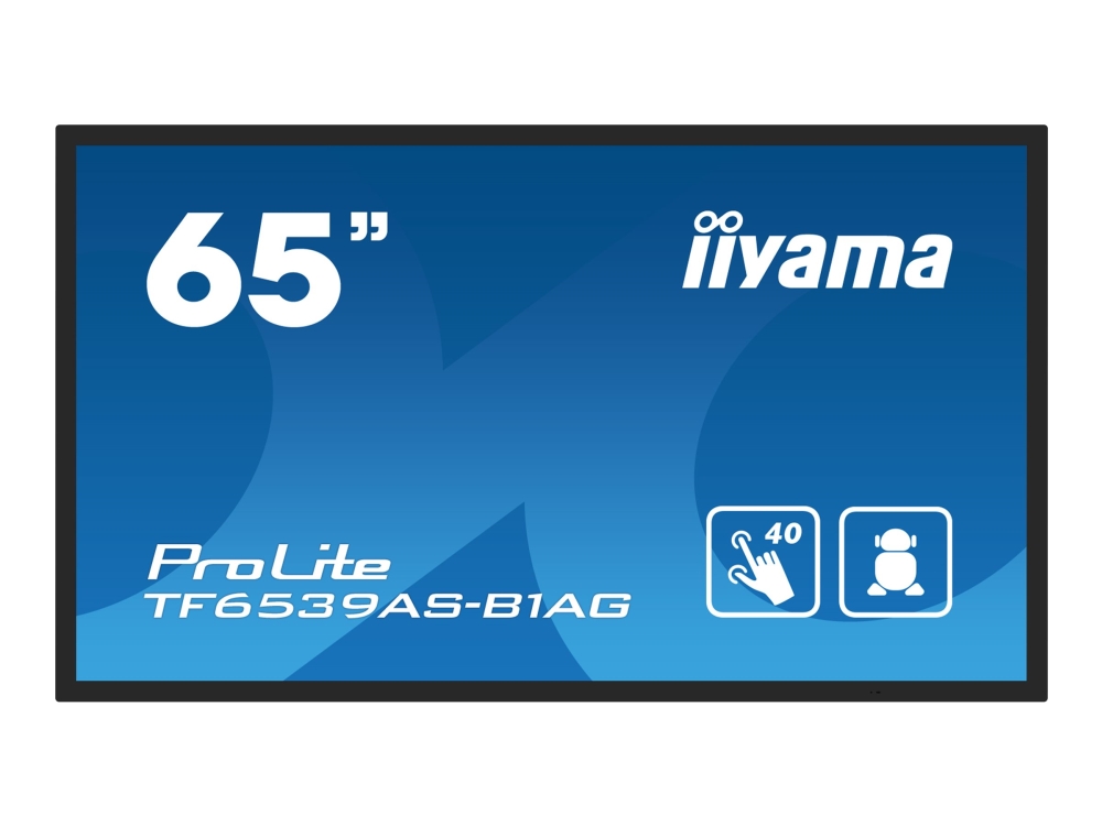Iiyama Prolite Tf6539as-B1ag - 65" Diagonale (64,5" Zu Sehen) Led-Hintergrundbeleuchtung - Digital Signage - Mit Integriertem Media Player Und Touchs